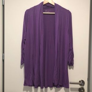 Lane Bryant 14/16 light weight purple cardigan